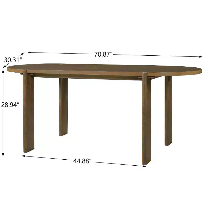 Christopher Knight Home Dori - Ensemble de salle à manger moderne 7 pièces en bois d'hévéa et fer forgé avec table ovale et détails en rotin synthétique