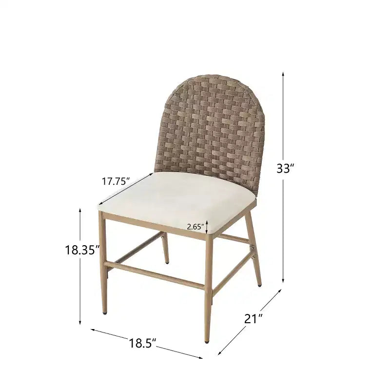 Christopher Knight Home Dori - Ensemble de salle à manger moderne 7 pièces en bois d'hévéa et fer forgé avec table ovale et détails en rotin synthétique