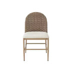 Christopher Knight Home Dori - Ensemble de salle à manger moderne 7 pièces en bois d'hévéa et fer forgé avec table ovale et détails en rotin synthétique