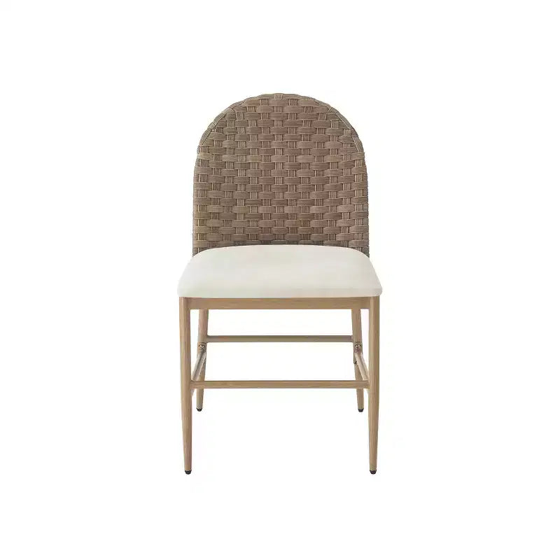 Christopher Knight Home Dori - Ensemble de salle à manger moderne 7 pièces en bois d'hévéa et fer forgé avec table ovale et détails en rotin synthétique