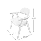 Ensemble de salle à manger 7 pièces Christopher Knight Home Qinon en bois d'hévéa avec table ovale et dossier incurvé