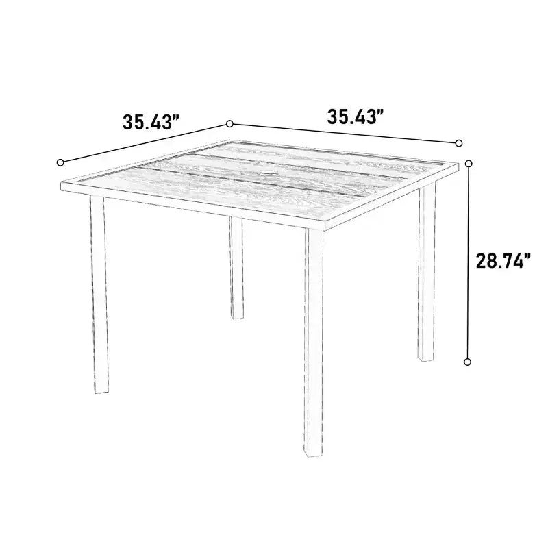 Ensemble de salle à manger d'extérieur 5 pièces en osier avec chaises pivotantes à bascule pour jardin, terrasse, piscine