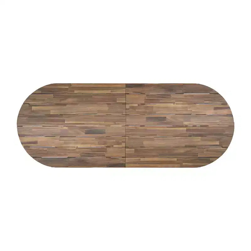 Christopher Knight Home Bobby Ensemble de salle à manger 7 pièces en bois d'acacia et rotin pour terrasse, style ferme