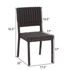 Christopher Knight Home Bobby Ensemble de salle à manger 7 pièces en bois d'acacia et rotin pour terrasse, style ferme