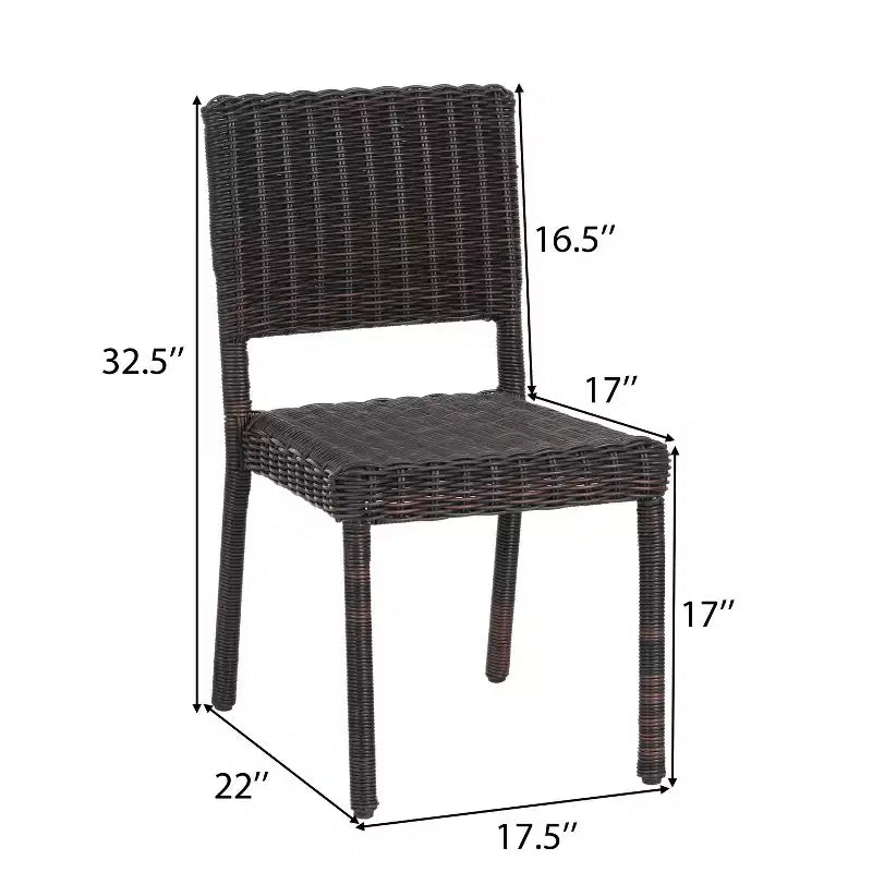 Christopher Knight Home Bobby Ensemble de salle à manger 7 pièces en bois d'acacia et rotin pour terrasse, style ferme