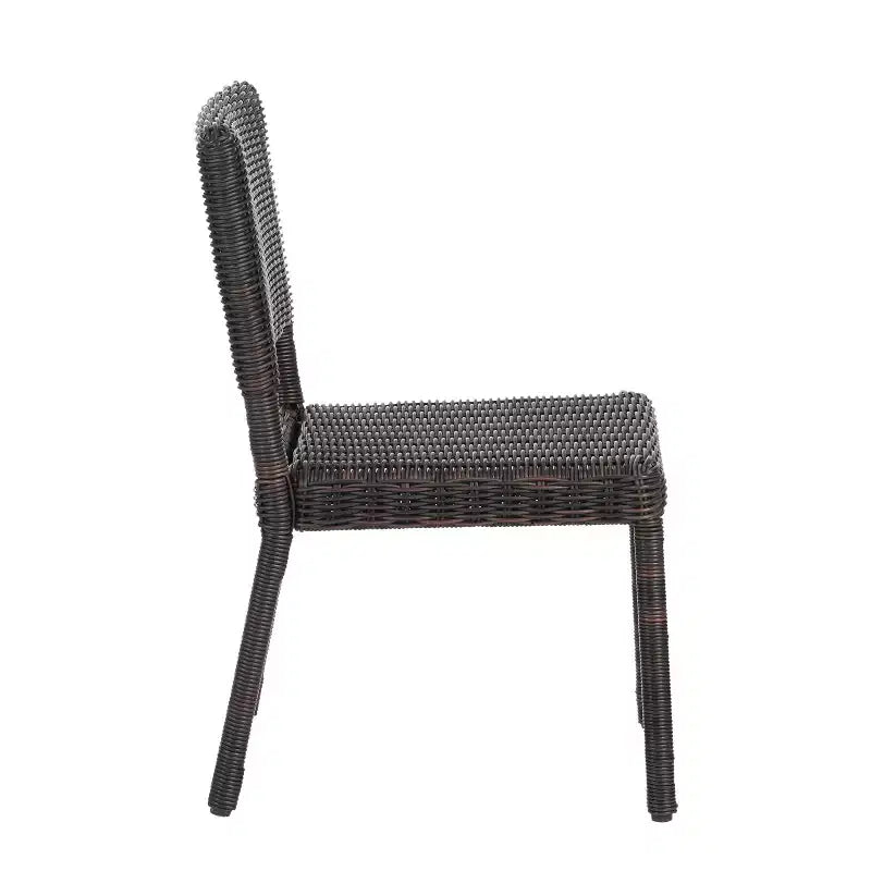Christopher Knight Home Bobby Ensemble de salle à manger 7 pièces en bois d'acacia et rotin pour terrasse, style ferme