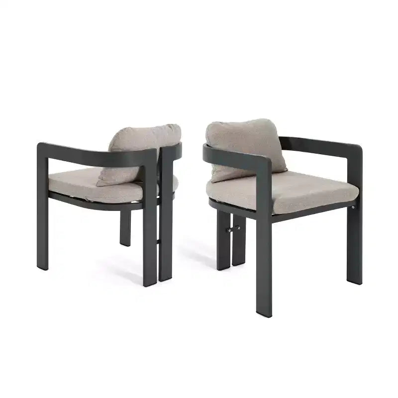 ModernLuxe 7pcs Outdoor Dining Set for 6, Patio Furniture Set Garden Dining Table Set with 6 Chairs with Cushions & Weather-Resistant Frame