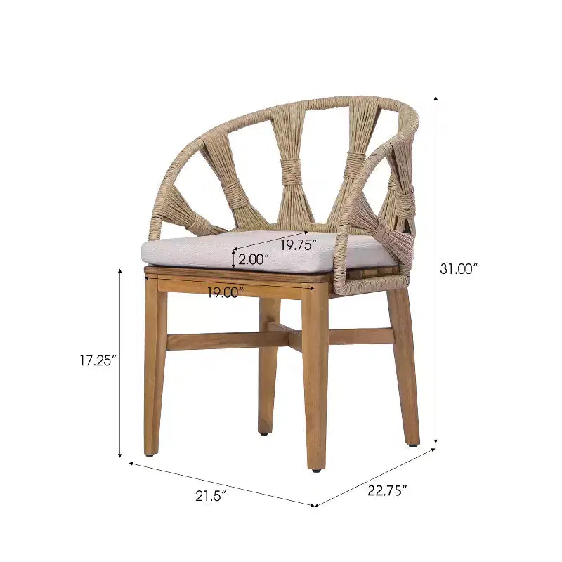 Christopher Knight Home Kenedy Ensemble de salle à manger 7 pièces bohème d'extérieur en bois d'acacia et osier avec table à lattes extensible