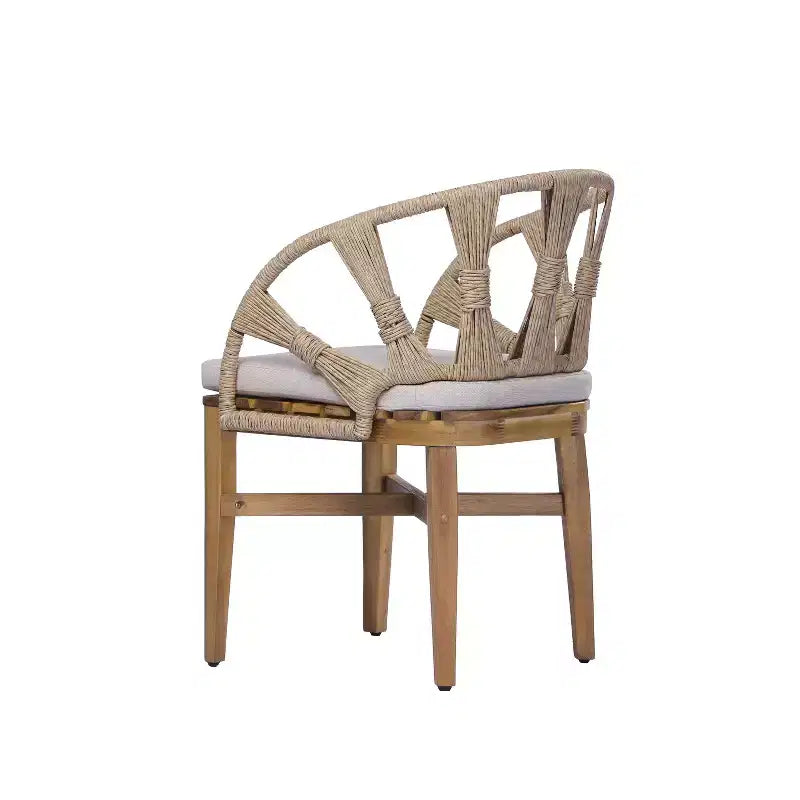 Christopher Knight Home Cascade 7 Piece Boho Outdoor Acacia Wood Wicker Dining Set with Outdoor Oval Slatted Table