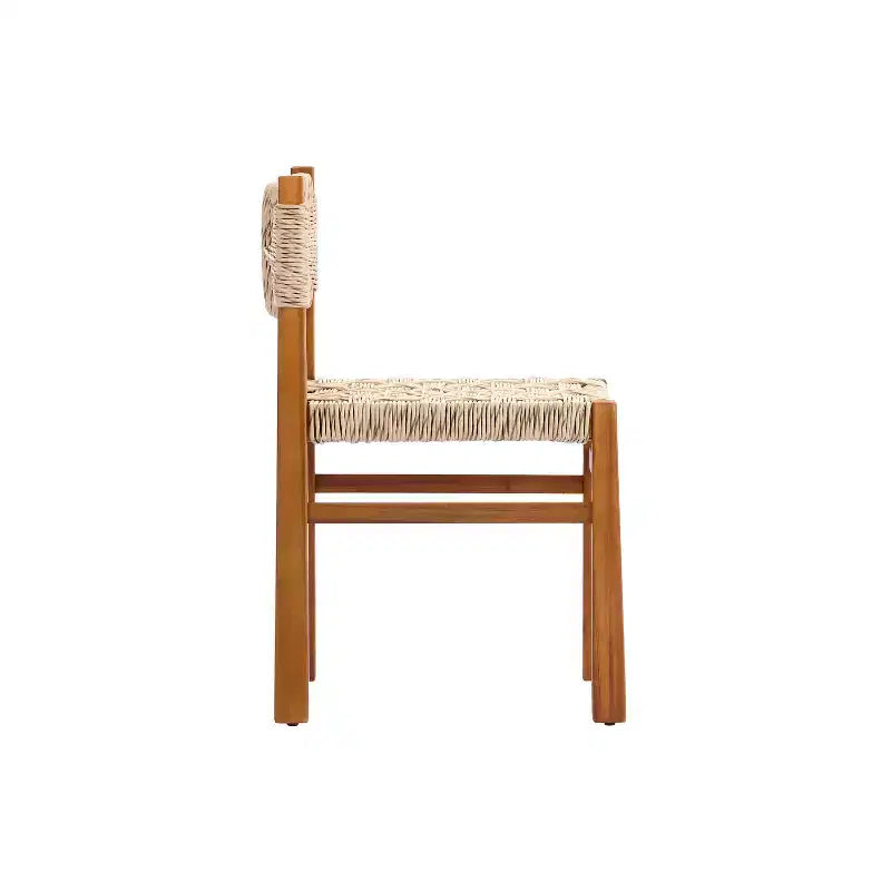 Ensemble de salle à manger d'extérieur Christopher Knight Home Fineas 9 pièces style bohème en bois d'acacia avec table à lattes extensible et motif en osier