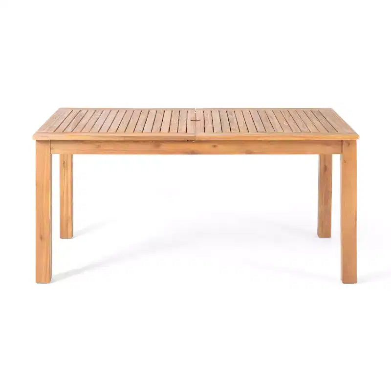Ensemble de salle à manger d'extérieur Christopher Knight Home Fineas 9 pièces style bohème en bois d'acacia avec table à lattes extensible et motif en osier