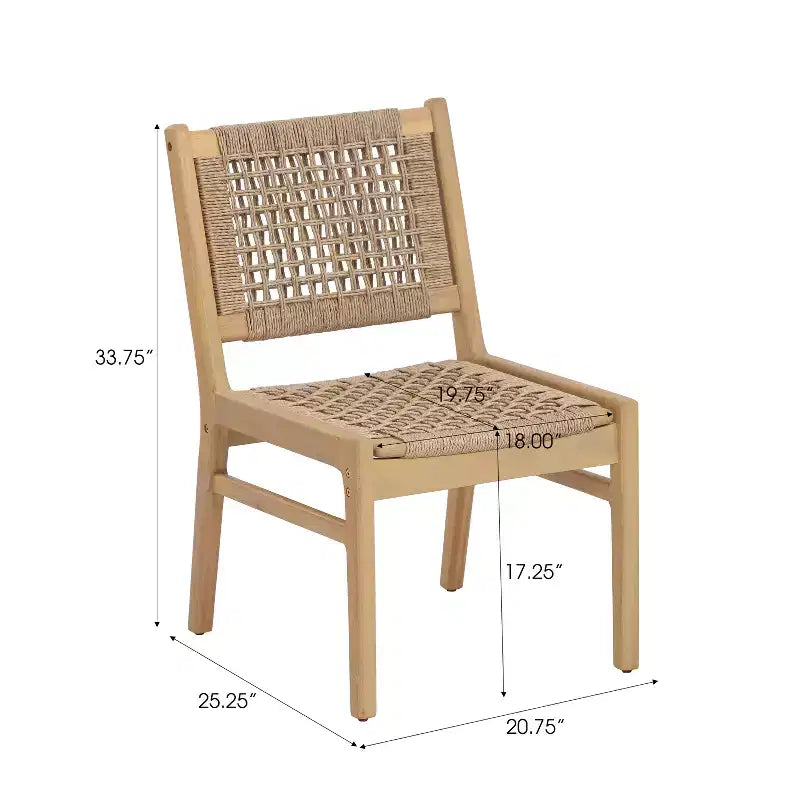Christopher Knight Home Oksana - Ensemble de salle à manger d'extérieur 7 pièces de style rustique en acacia avec table rectangulaire à lattes et motif en osier