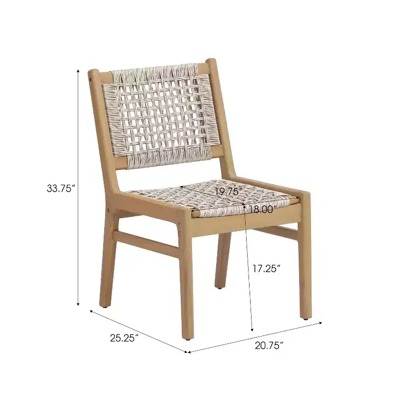 Christopher Knight Home Oksana - Ensemble de salle à manger d'extérieur 7 pièces de style rustique en acacia avec table rectangulaire à lattes et motif en osier