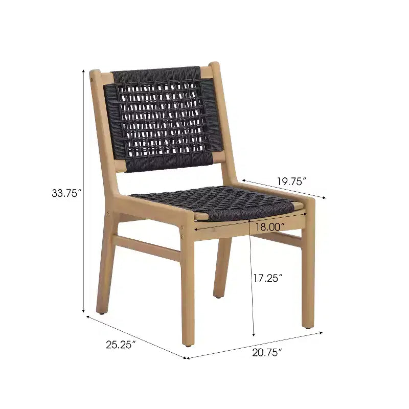 Christopher Knight Home Oksana - Ensemble de salle à manger d'extérieur 7 pièces de style rustique en acacia avec table rectangulaire à lattes et motif en osier