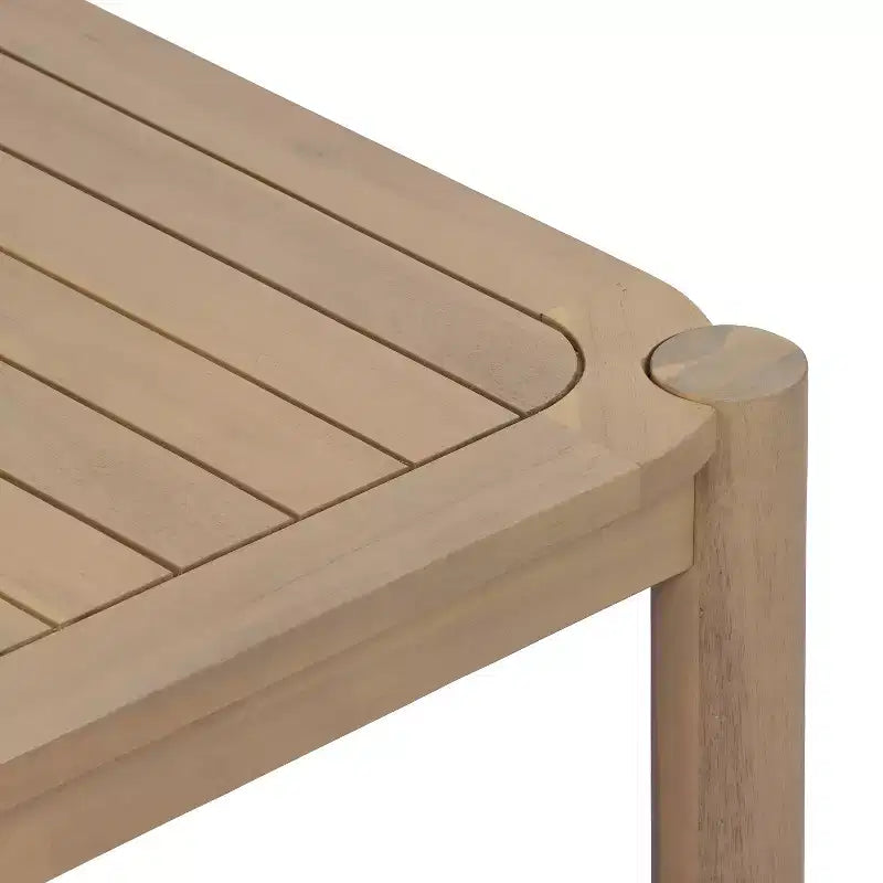 Christopher Knight Home Oksana - Ensemble de salle à manger d'extérieur 7 pièces de style rustique en acacia avec table rectangulaire à lattes et motif en osier