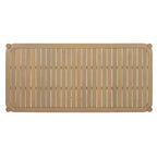 Christopher Knight Home Oksana - Ensemble de salle à manger d'extérieur 7 pièces de style rustique en acacia avec table rectangulaire à lattes et motif en osier