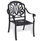 5-Piece Rectangular Cast Aluminum Patio Dining Set for Outdoor Backyard Garden Deck Poolside with Cushions