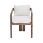 Christopher Knight Home Kesden 7 Piece Rustic Outdoor Acacia Wood Dining Set with Curved Backrest Chairs