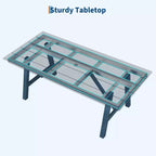 Ensemble de salle à manger extérieur 5 pièces pour 4 personnes, mobilier de patio en PEHD toutes saisons avec trou pour parasol, chaises sans accoudoirs modernes pour jardin et terrasse