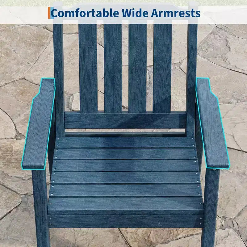 Ensemble de salle à manger extérieur 5 pièces pour 4 personnes, mobilier de patio en PEHD toutes saisons avec trou pour parasol, chaises sans accoudoirs modernes pour jardin et terrasse