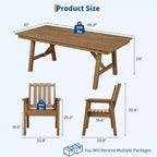 Ensemble de salle à manger extérieur 5 pièces pour 4 personnes, mobilier de patio en PEHD toutes saisons avec trou pour parasol, chaises sans accoudoirs modernes pour jardin et terrasse