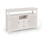 Credenza in Rattan da 134 cm, Mobile Contenitore Boho-Chic in Stile Rustico con Ripiani Regolabili, Credenza da Cucina Multifunzione