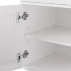 Mobile Contenitore con 4 Piedini a Zucca in Legno Massello, Dispensa da Cucina con Ripiani Regolabili, Libreria a 5 Livelli con Cassetto