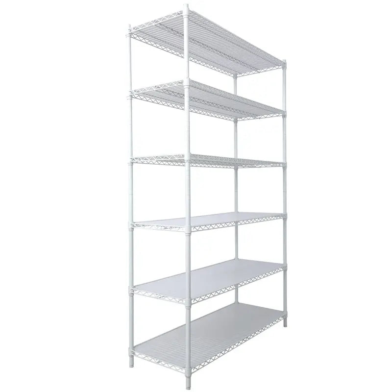 Scaffale multifunzionale regolabile a 6 ripiani con ruote, capacità 2721 kg