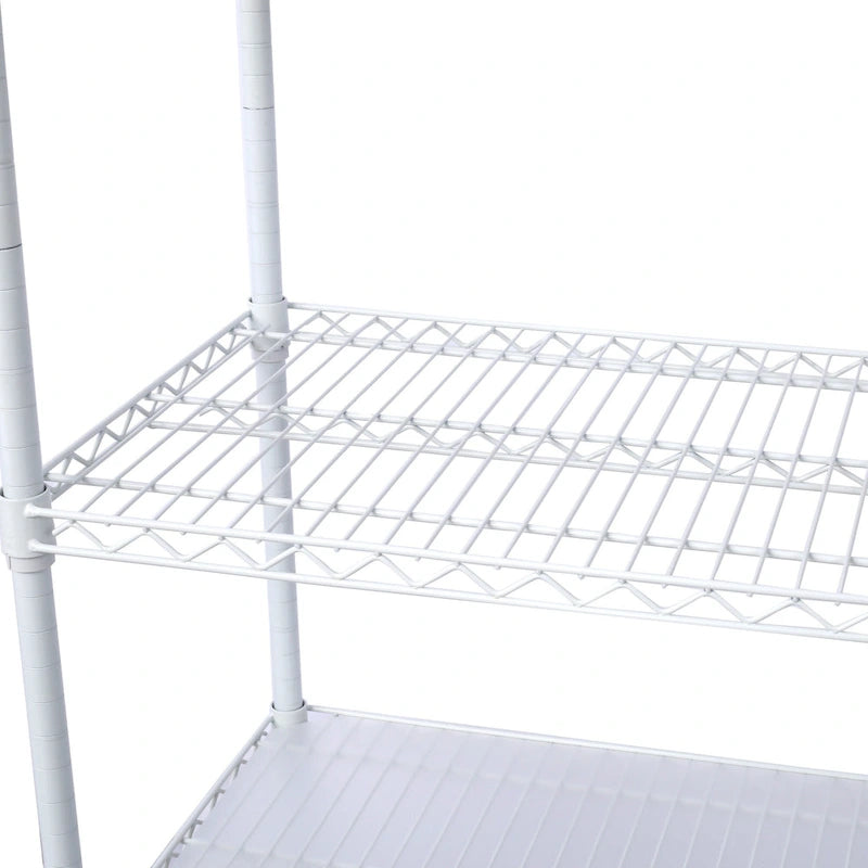 Scaffale multifunzionale regolabile a 6 ripiani con ruote, capacità 2721 kg