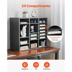 Organizzatori multiuso per documenti da ufficio con 24 scomparti e ripiani regolabili, un'aggiunta perfetta a qualsiasi spazio