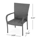 Monterey 7pc Acacia & Wicker Dining Set - Christopher Knight Home