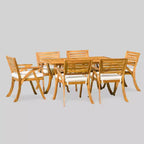 Ensemble de salle à manger Hermosa 7 pièces en acacia - Christopher Knight Home