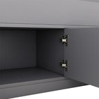 Letto a piattaforma Twin/Full Size Captain con 4 cassetti e mensole portaoggetti, struttura letto in legno massello con testiera libreria contenitore