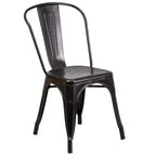 Flash Furniture Commercial Grade 30 Round Metal Indoor-Outdoor Table Set with 2 Cafe Chairs