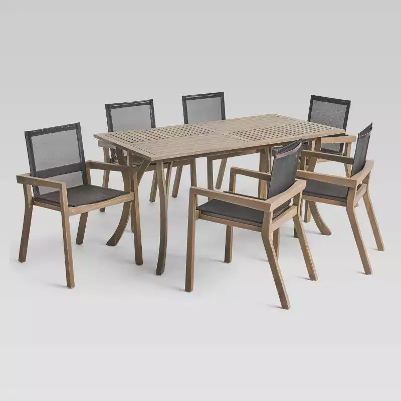 Ensemble de salle à manger O'Shanter 7 pièces en acacia - Christopher Knight Home