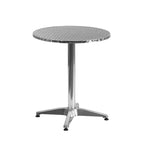 Ensemble de table ronde d'intérieur/extérieur Flash Furniture Lila 23,5 po en aluminium avec 4 chaises en rotin