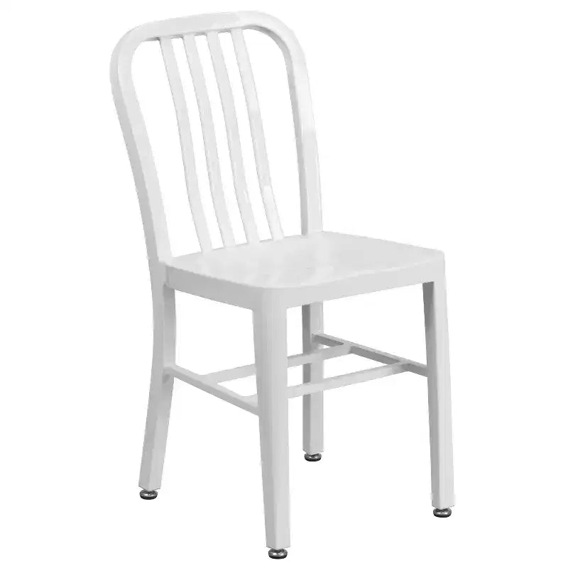 Ensemble de table ronde et de 2 chaises à dossier ajouré Emma et Oliver, 61 cm, en métal, de qualité commerciale, pour l'intérieur et l'extérieur