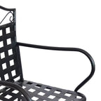 Sunnydaze Outdoor Scrolling Wrought Iron Bar Chair and Table Set - Black