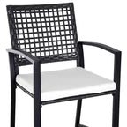 Ensemble de bar de terrasse 3 pièces Outsunny avec coussin moelleux, ensemble de mobilier d'extérieur en rotin tressé pour jardins, pelouses, terrasses, piscines