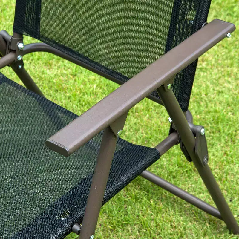 Outsunny 6 Piece Patio Dining Set for 4 with Umbrella, 4 Folding Dining Chairs & Round Glass Table for Garden, Backyard, and Poolside