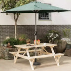 Table de pique-nique en bois 6 places Gardenised, pour terrasse, jardin, arrière-cour