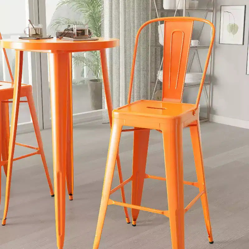 Ensemble de salle à manger d'extérieur 3 pièces Merrick Lane avec table et tabourets hauteur bar