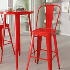 Ensemble de salle à manger d'extérieur 3 pièces Merrick Lane avec table et tabourets hauteur bar