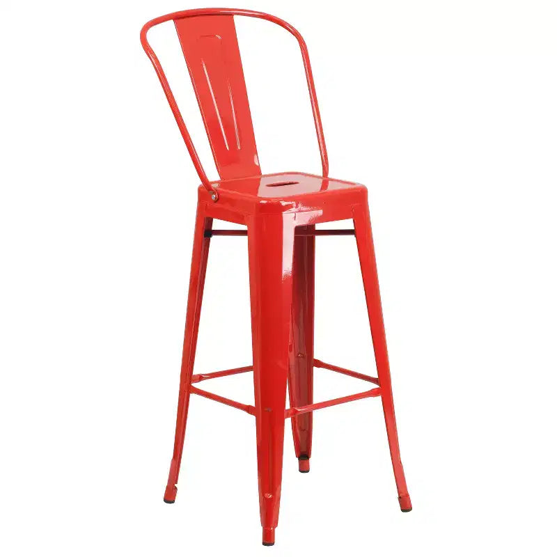 Ensemble de salle à manger d'extérieur 3 pièces Merrick Lane avec table et tabourets hauteur bar