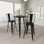 Ensemble de salle à manger d'extérieur 3 pièces Merrick Lane avec table et tabourets hauteur bar