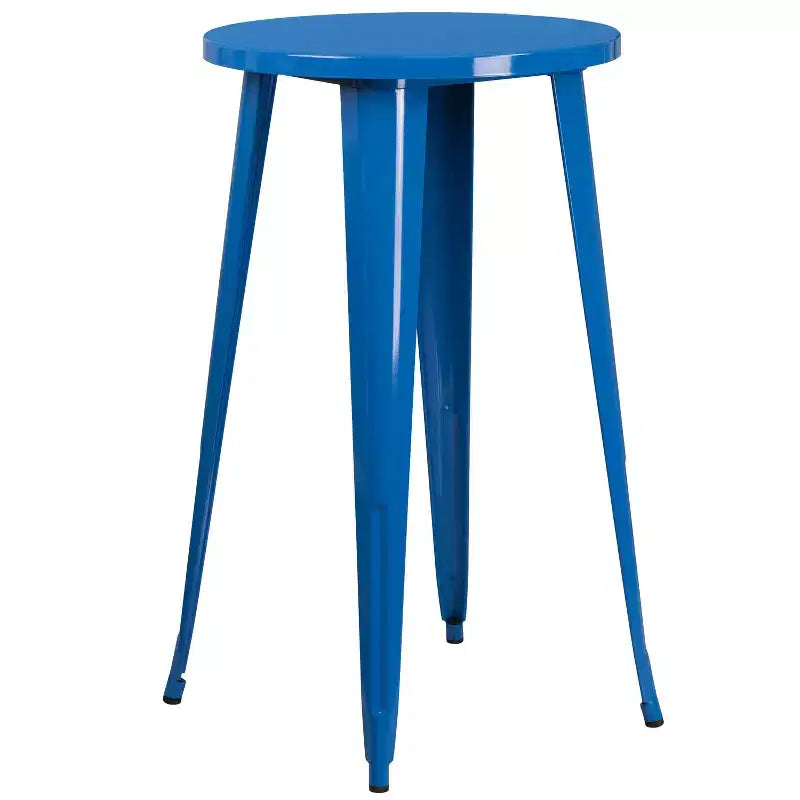 Ensemble de patio Merrick Lane avec table et tabourets sans dossier – Cadres en métal thermolaqué pour utilisation intérieure et extérieure