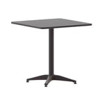 Ensemble table carrée d'intérieur/extérieur en aluminium 27,5'' Emma et Oliver avec 2 chaises à dossier à lattes