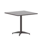 Emma et Oliver Ensemble de table carrée en aluminium de 31,5 po pour l'intérieur et l'extérieur avec 4 chaises à dossier à lattes