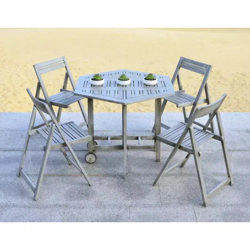 Ensemble table et chaises Kerman - Intérieur/Extérieur - PAT7000 - Safavieh