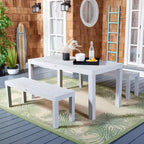Dario 3 Piece Set With Two Benches - Indoor/Outdoor - PAT7029 - Safavieh
